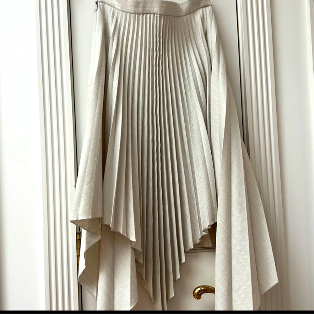 ACNE Runway pleated skirt in off-white